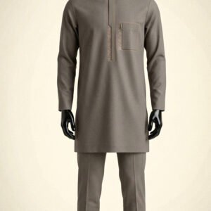 Ensemble 2 pièces de luxe pour homme, confectionné en coton premium pour les grandes cérémonies au Sénégal